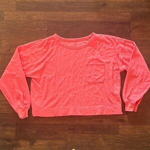 Aerie Coral Long Sleeve Tee